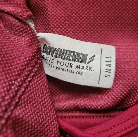 Do You Even DYE Leave Your Mark Wireless Racerback Sport Bra Size Small Burgundy - Picture 7 of 7